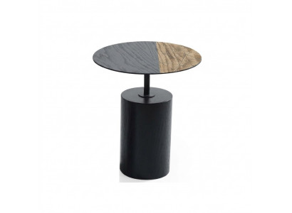 Bijzettafel Ronde Tafel Salontafel Ontwerp Hout Zwart Woonkamer Tafel