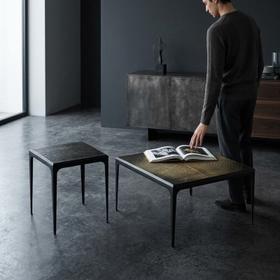 Luxury salontafel Vierkante tafel meubels Inrichting Woonkamer Zwart