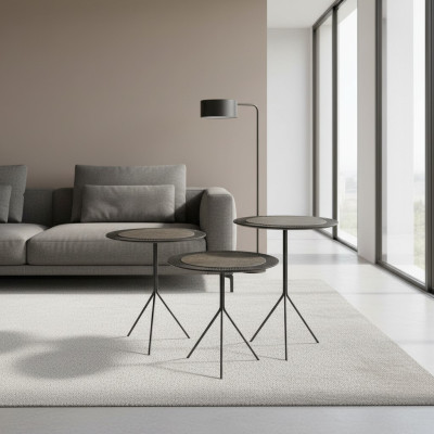 Salontafels Bijzettafels Woonkamer Modern Luxe Bruin 2-delig.