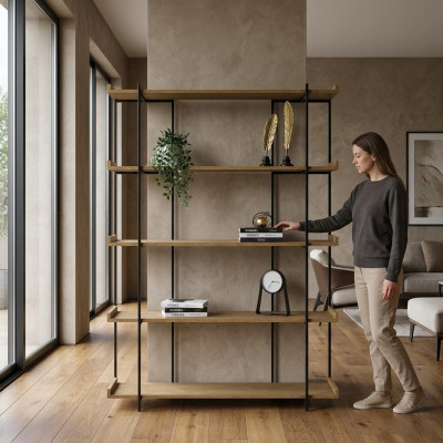 Staande plank Plank Boekenkast Boekenplank Woonkamer Hout Design Nieuw