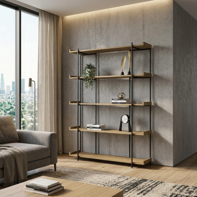 Staande plank Plank Boekenkast Boekenplank Woonkamer Hout Design Nieuw