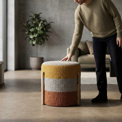 Hocker Voetenbank Ottoman Zithocker Zitpoef Woonkamer Ontwerper