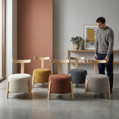 Ontwerp Stoelen Luxe Set van 5 Textiel Club Relaxfauteuil Group