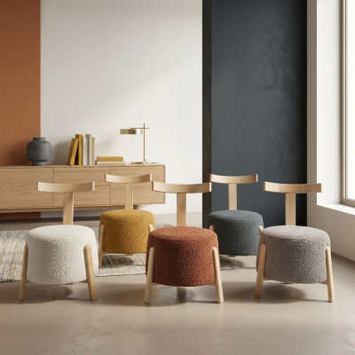 Ontwerp Stoelen Luxe Set van 5 Textiel Club Relaxfauteuil Group