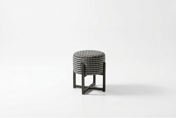 Ronde kruk Ontwerper Moderne kruk Voetenbankje Bijzettafel Krukje met bekleding