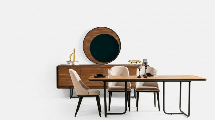 Eettafel 4x stoelen eetkamerset eetkamer groep moderne dressoir set