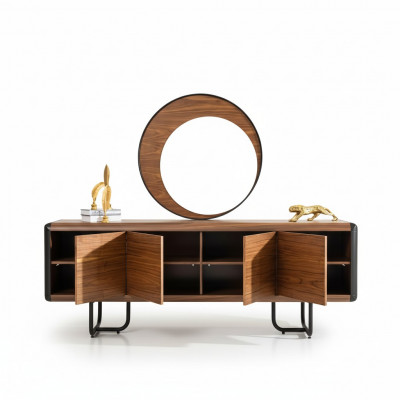 Luxe dressoir spiegel houten console groep laden commodes consoles
