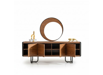 Luxe dressoir spiegel houten console groep laden commodes consoles