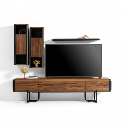 Wandmeubel Kast Plank Kasten Wandmeubels Dressoir Salontafel 5-delig.