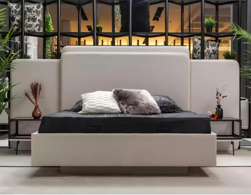 Slaapkamer Bed 2x Nachttafels Luxe Commode Set Design Meubels 5-delig