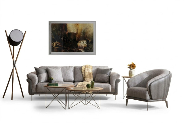 Bankstel 3+1 zits stoffering bankstel Banken Fauteuils Luxe 2x salontafel set