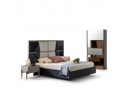 Luxe slaapkamer bed dubbele bedden ontwerp houten meubels bedframe nieuw