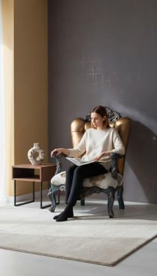 Chesterfield design fauteuil met gouden rugleuning voor woonkamer