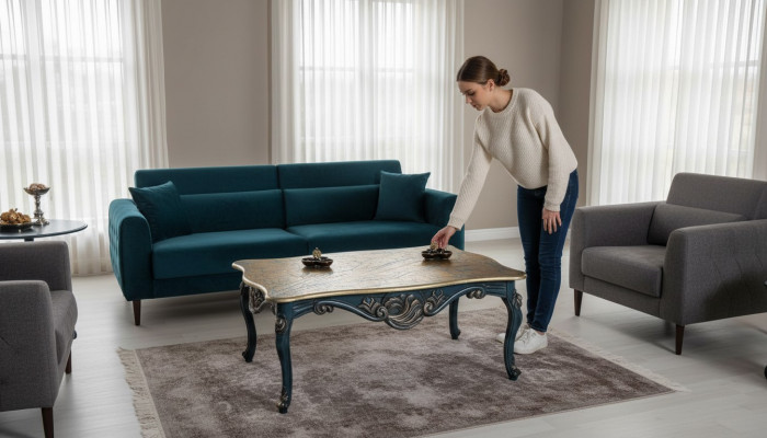 Koffietafel bijzettafels woonkamer luxe salontafel ontwerp hout