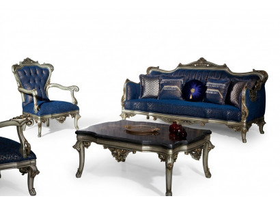Sofaset bankstel set 3 + 1 salontafel stoffen bank driezits bank meubels 3-delig.