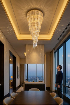 Kroonluchter Plafond Pendel Kristallen Kroonluchter Gouden Woonkamer Lamp