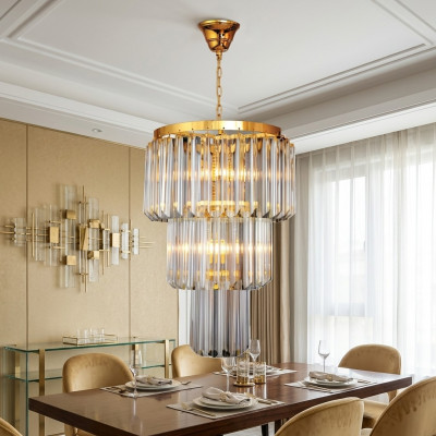 Kroonluchter Plafondontwerp Luxe Kristal Goud Woonkamer Stijl Modern