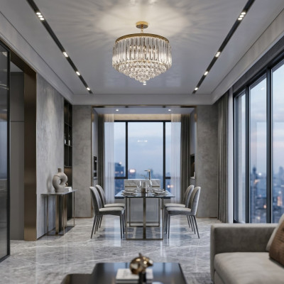 Kroonluchter plafond Modern Verlichting Kristal Nieuw Luxe Woonkamer