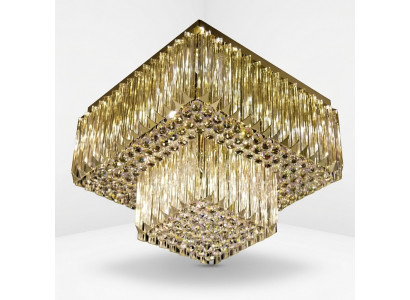Kroonluchter plafondlamp woonkamer goud luxe verlichting kristal