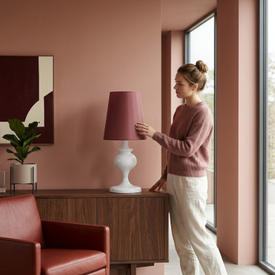 Woonkamer tafellamp, designlamp, luxe lampen, nieuw, rood.