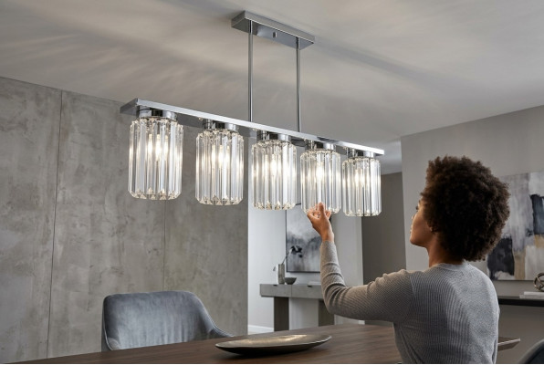 Kroonluchter nieuw grijs woonkamer hanglamp lamp hanglamp decoratie