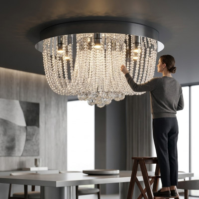Kroonluchter kristallen plafondlamp nieuw kroonluchter hanglamp woonkamer.