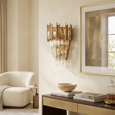 Woonkamer kroonluchter plafondlamp hanglamp goud Slaapkamer