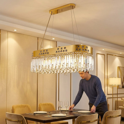 Kroonluchter Oude Antieke Kristallen Kroonluchter Nieuwe Luxe Goud