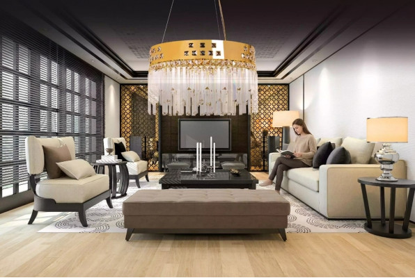 Mooie BrassCrystal kroonluchter nieuw Luster Woonkamer Luxe goud.