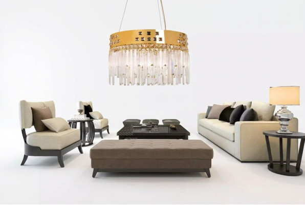 Mooie BrassCrystal kroonluchter nieuw Luster Woonkamer Luxe goud.