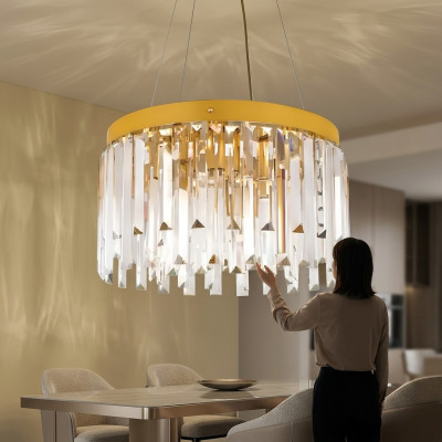 Kroonluchter Luxe Plafondlamp antiek Eiken Kristalverlichting Lampen Art Nouveau