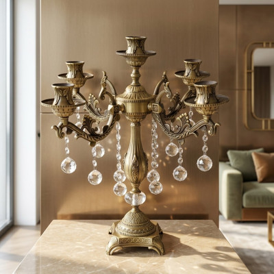 Tafellamp Crystal Luxe Bedlampje Woonkamer nieuw goud Modern