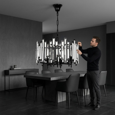 Ontwerplampen Zilveren kroonluchterlamp Moderne lamp Ronde lampen