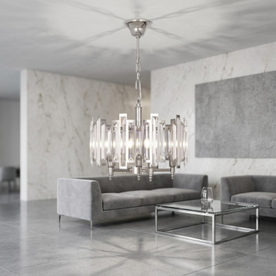 Kroonluchter lamp hanglamp lampen lichten verlichting luchter zilver
