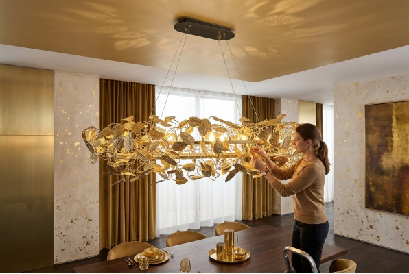 Plafondlamp Goud Woonkamer Hanglamp Plafondlamp Materiaal Brons