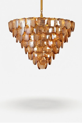 Kroonluchter klassieke lamp woonkamer gouden kristallen plafondlamp.