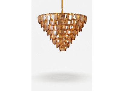 Kroonluchter klassieke lamp woonkamer gouden kristallen plafondlamp.