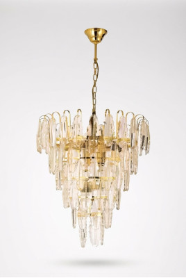Kroonluchter lamp hanglamp woonkamer nieuw modern goud.