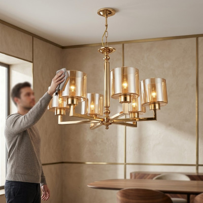 Kroonluchter stijl Moderne Woonkamerlamp mooi Goud nieuw Slaapkamer
