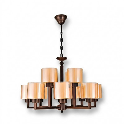 Plafondlamp Goudkleurige Prachtige plafondluster Glas Woonkamer