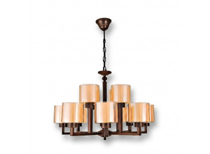 Plafondlamp Goudkleurige Prachtige plafondluster Glas Woonkamer
