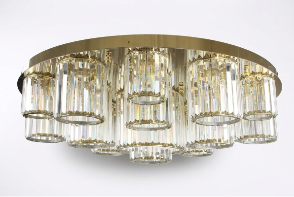 Ronde kroonluchter plafondlamp luster plafondlamp woonkamer goud