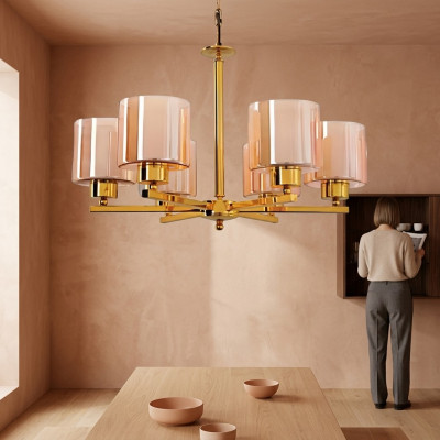 Plafondlamp hanglamp hanglamp woonkamer luxe kroonluchter glas