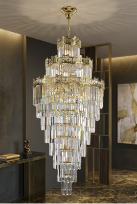 Kroonluchter stijl klassiek Luster Druppel Woonkamer Lamp Luxe 80x230