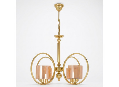 Plafondlamp in goudkleurige luxe plafondkroonluchter glas woonkamer