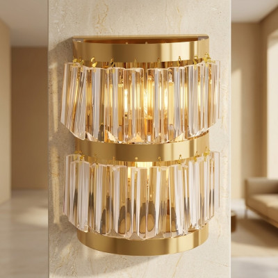 Wandlamp Design wandlamp kristalpatroon lamp woonkamer.
