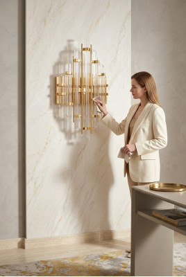 Wandlamp Ontwerp Hal Lampen Woonkamer Luxe nieuw goud