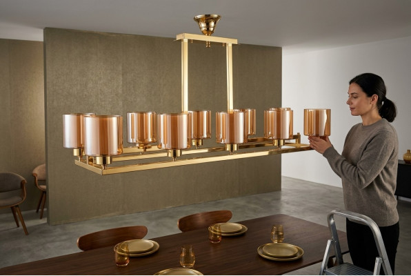 Gouden kroonluchter plafondlamp hanglamp luster
