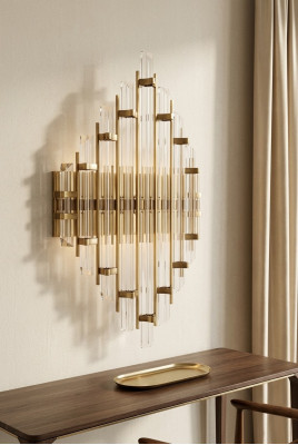 Wandlamp Wandverlichting Lampen Kristal Woonkamer Luxe goud