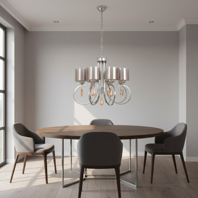 Plafondlamp mooi glazen lampen verlichting lampen woonkamer kroonluchter luxe zilver